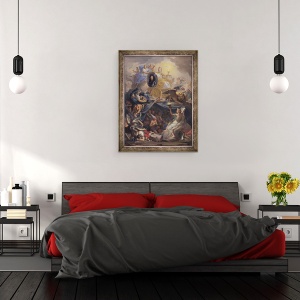 Tablou inramat - Charles Le Brun - Triumful religiei, 60 x 80 cm - Img 3