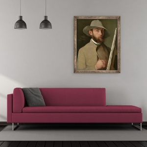Tablou inramat - Charles Maurin - Autoportret, 50 x 60 cm - Img 2