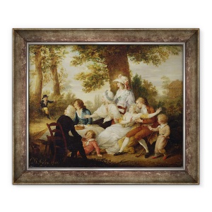 Tablou inramat - Charles Reuben Ryley - intoarcerea Oliviei, vol. 2, capitolul III din Vicarul din Wakefield de Oliver Goldsmith, 70 x 85 cm