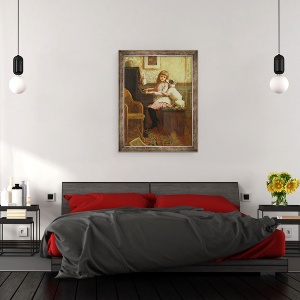 Tablou inramat - Charles Trevor Garland - Bea pentru mine doar cu ochii Tai, 60 x 80 cm - Img 3