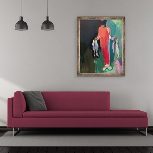 Tablou inramat - Charlotte Evans - parauri si maro, 50 x 60 cm - Img 2