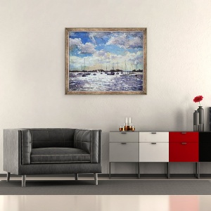 Tablou inramat - Christopher Glanville - Lumina serii, Golful Morbihan, 50 x 60 cm - Img 2