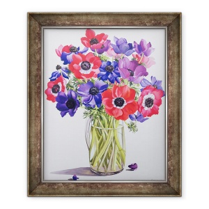 Tablou inramat - Christopher Ryland - Anemone intr-o cana de sticla, 50 x 60 cm