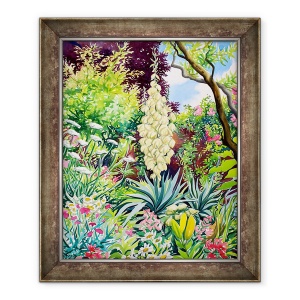 Tablou inramat - Christopher Ryland - Gradina cu Yucca inflorire, 50 x 60 cm