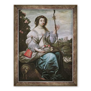 Tablou inramat - Claude Deruet - Julie dAngennes 1607-71 ca Astree, 60 x 80 cm