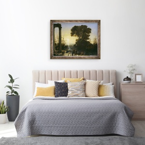 Tablou inramat - Claude Lorrain - Scena de coasta cu imbarcarea Sfantului Paul, 60 x 80 cm - Img 3