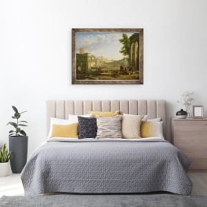 Tablou inramat - Claude Lorrain - Vedere de Campo Vaccino, Roma, 60 x 80 cm - Img 3