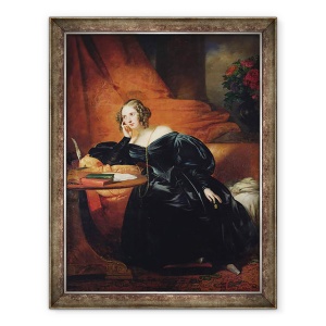 Tablou inramat - Claude-Marie Dubufe - Contesa de Lapeyriere, 70 x 90 cm