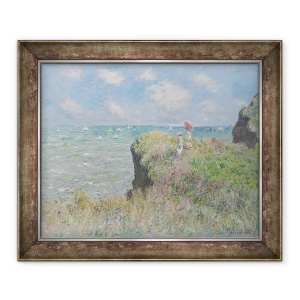Tablou inramat - Claude Monet - Cliff Walk la Pourville, 50 x 60 cm
