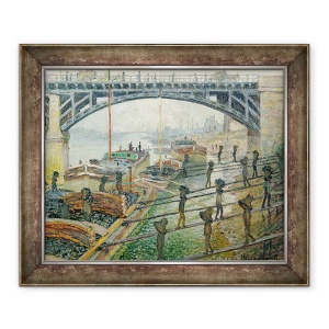 Tablou inramat - Claude Monet - Lucratorii carbunelui, 50 x 60 cm