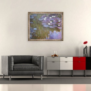 Tablou inramat - Claude Monet - Nuferi I, 70 x 85 cm - Img 2