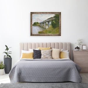 Tablou inramat - Claude Monet - Podul de cale ferata la Argenteuil, 60 x 80 cm - Img 3