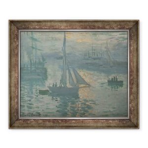Tablou inramat - Claude Monet - Rasarit de soare Marina, 70 x 85 cm