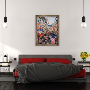Tablou inramat - Claude Monet - Rue Saint-Denis, Sarbatoarea 30 iunie, 60 x 80 cm - Img 3
