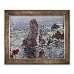 Tablou inramat - Claude Monet - Stancile de la Belle-Ile, 70 x 85 cm