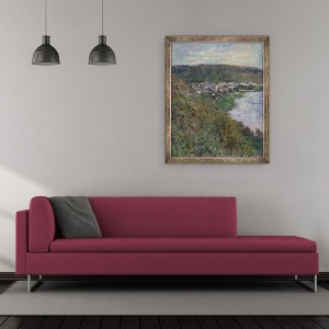 Tablou inramat - Claude Monet - Vedere de Vétheuil, 50 x 60 cm - Img 2
