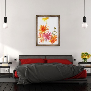 Tablou inramat - Claudia Hutchins-Puechavy - Galbenele si alte flori I, 60 x 80 cm - Img 3