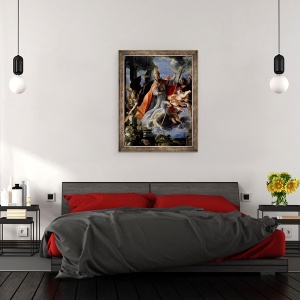 Tablou inramat - Claudio Coello - Triumful Sfantului Augustin 354-430 1664, 60 x 80 cm - Img 3