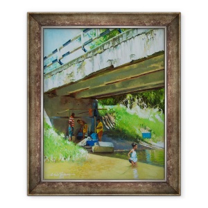 Tablou inramat - Colin Bootman - Sub Podul Vechi, 70 x 85 cm