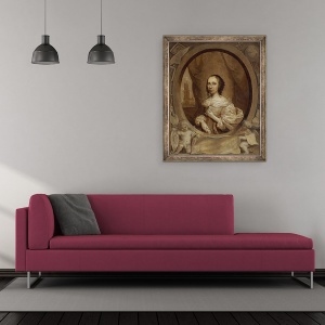 Tablou inramat - Cornelius Janssen van Ceulen - Anna Maria van Skurman, 50 x 60 cm - Img 2