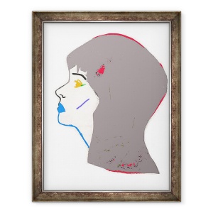 Tablou inramat - Daisy de Villeneuve - Cap gri, 60 x 80 cm