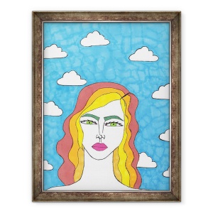Tablou inramat - Daisy de Villeneuve - Cer albastru, 70 x 90 cm
