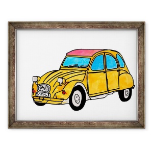 Tablou inramat - Daisy de Villeneuve - Citroen, 70 x 90 cm