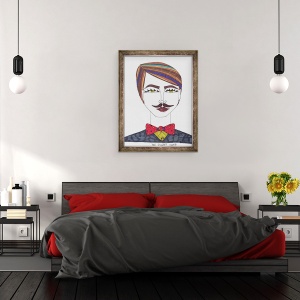 Tablou inramat - Daisy de Villeneuve - Fericit Ziua Tatalui, 70 x 90 cm - Img 3