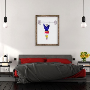 Tablou inramat - Daisy de Villeneuve - Greutate lifter, 60 x 80 cm - Img 3
