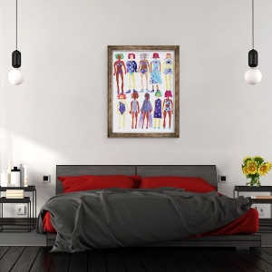 Tablou inramat - Daisy de Villeneuve - imbracaminte de plaja, 60 x 80 cm - Img 3