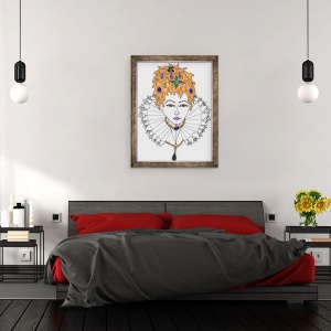 Tablou inramat - Daisy de Villeneuve - Queen Elizabeth I, 60 x 80 cm - Img 3