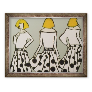 Tablou inramat - Daisy de Villeneuve - Trei fete I, 60 x 80 cm
