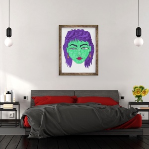 Tablou inramat - Daisy de Villeneuve - Verde cu Invidie, 60 x 80 cm - Img 3