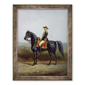 Tablou inramat - Daniel Alexander Williamson - Portret ecvestru al Generalului George Ernest Boulanger 1837-91, 70 x 90 cm