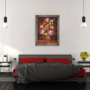 Tablou inramat - Daniel Seghers - Vaza de flori, 60 x 80 cm - Img 3