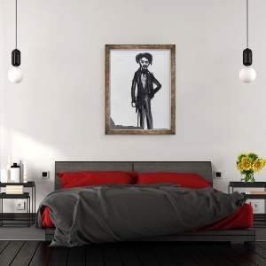 Tablou inramat - Dante Gabriel Charles Rossetti - Autoportret, 70 x 90 cm - Img 3
