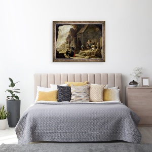 Tablou inramat - David Teniers the Younger - Tentatia Sfantului Anton II, 60 x 80 cm - Img 3