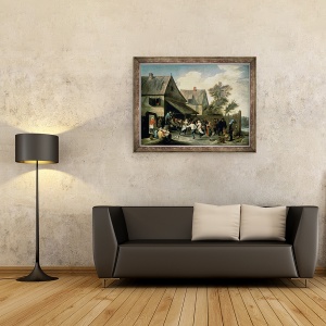 Tablou inramat - David Teniers the Younger - Un dans country, 70 x 90 cm - Img 2