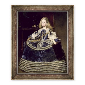 Tablou inramat - Diego Rodriguez de Silva y Velazquez - Infanta Margarita Teresa intr-o rochie albastra, 50 x 60 cm