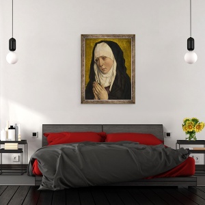 Tablou inramat - Dieric Bouts the Elder - Mater Dolorosa Virgin intristat, 60 x 80 cm - Img 3