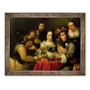 Tablou inramat - Dingeman van der Hagen - Carti de joc, 70 x 90 cm