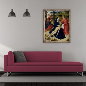 Tablou inramat - Dirck Bouts - Plangerile ulei pe panou, 50 x 60 cm - Img 2