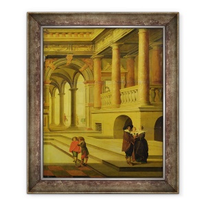 Tablou inramat - Dirck van Delen - Curtea Palatului, 50 x 60 cm