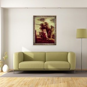 Tablou inramat - Domenico Feti - Parabola Bunul Samaritean, 70 x 90 cm - Img 2