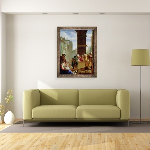 Tablou inramat - Domenico Feti - Parabola de perla pretioasa sau perla de mare pret, 70 x 90 cm - Img 2