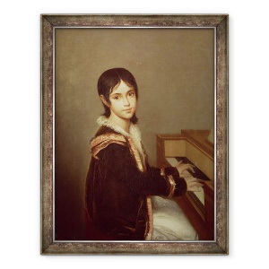Tablou inramat - Domingos Antonio de Sequeira - Fiica artistului la pian, 60 x 80 cm