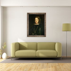 Tablou inramat - Don Juan Carreno de Miranda - Carol al II-lea 1661-1700 al Spaniei, 70 x 90 cm - Img 2