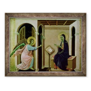Tablou inramat - Duccio di Buoninsegna - ingerul anunta moartea Domnului nostru catre Maria, 60 x 80 cm