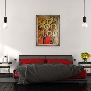 Tablou inramat - Duccio di Buoninsegna - Maesta, Detaliile Sfintilor, inclusiv Sfantul Ioan Botezatorul, 60 x 80 cm - Img 3