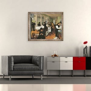 Tablou inramat - Edgar Degas - Bursa de Bumbac, New Orleans, 50 x 60 cm - Img 2